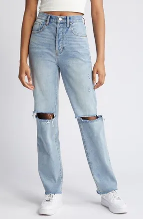 PacSun Ripped High Waist Dad Jeans in Paella at Nordstrom, Size 26