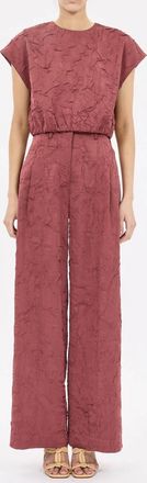 Ulla Johnson Gisella Crinkled Crop Top In Fig