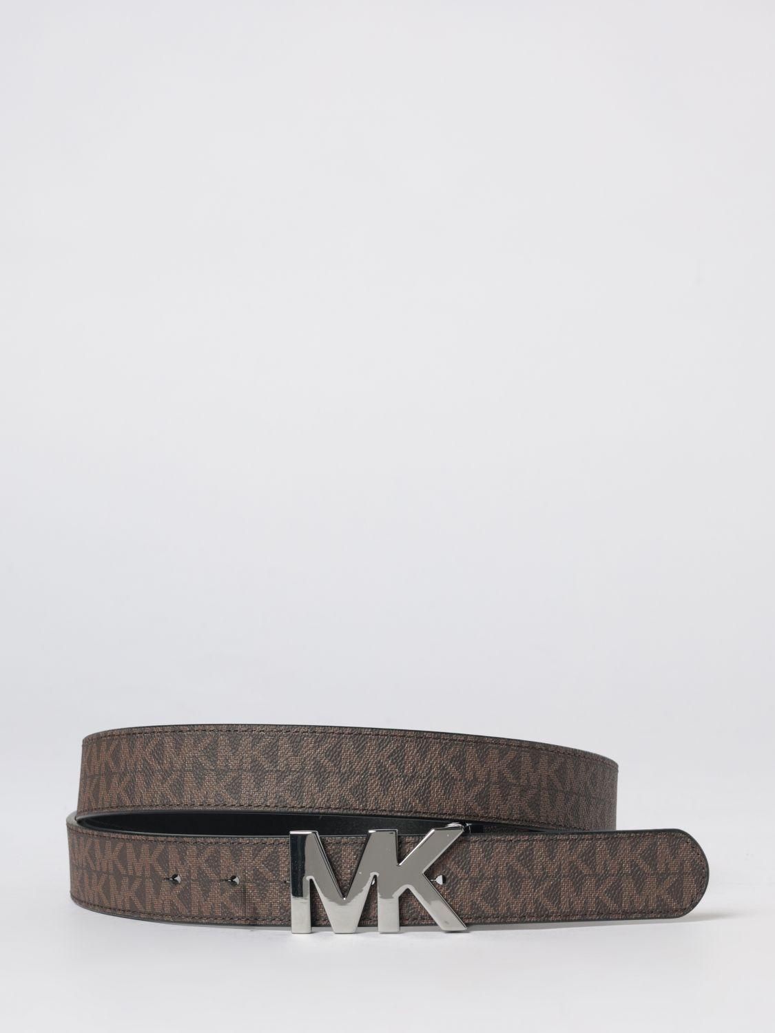 michael kors men's leather dress belt Michael Kors Men's Cut to Fit Reversible PVC Leather Dress Belt (Luggage  Navy) at Amazon Men's Clothing store