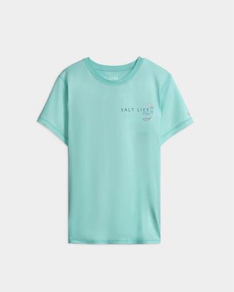 Salt Life Go Fish Tuna Performance Short Sleeve Tee in Lt Aruba Heather at Nordstrom, Size X-Large