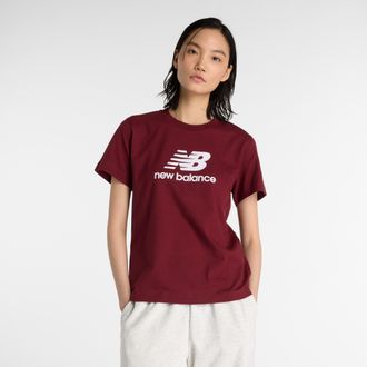 New Balance T-Shirt NEW BALANCE SPORT ESSENTIALS JERSEY LOGO T-SHIRT, Damen, Gr. XXL, monarch burg, Obermaterial: 100% Baumwolle, normal, Rundhals, Shirts T-Shirt
