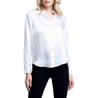 L'agence Tyler Silk Blouse in Ivory at Nordstrom Rack, Size X-Small