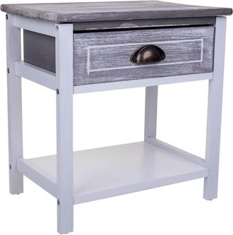 Wanderlust Deco Mesita De Madera Blanca 40x29x42