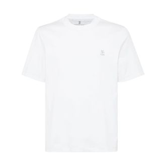 Brunello Cucinelli Logo-embroidered Crew-neck T-shirt