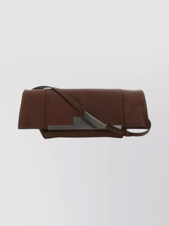 Max Mara medium rectangular shoulder bag with metal hardware