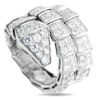 Bulgari Serpenti 18K White Gold 2.77ct Diamond Ring BV29-060526
