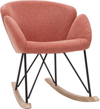 Miliboo Miliboo - Mecedora terciopelo terracota rhapsody