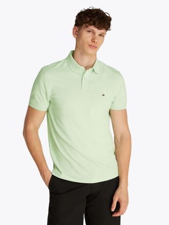 Tommy Hilfiger Poloshirt TOMMY HILFIGER 1985 REGULAR POLO, Herren, Gr. XXL, opal gr&uuml;n, Piqu&eacute;, Obermaterial: 96% Baumwolle, 4% Elasthan, hoch geschlossener Ausschnitt