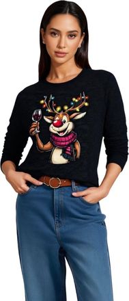 Generic Christmas Jumpers For Women Christmas Tshirts Xmas Jumpers Sparkly Tops Ladies Sweatshirts Light Up T Shirt Funny Clothes Xmas Dresses Plus Size Cloth