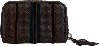 Bottega Veneta Brown Leather Coin Purse/Coin Case (Pre-Owned)