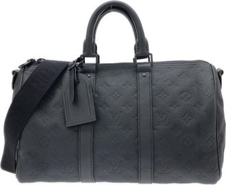 Louis Vuitton Black Leather Boston Bag (Pre-Owned)