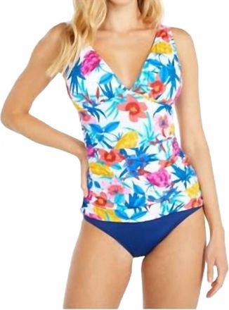 Bleu Rod Beattie Womens Place In The Sun Tankini In Big Sur Bleu