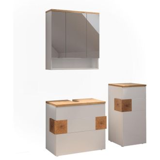 Vicco Set di mobili da bagno Eden, Bianco, 3 parti, Vicco