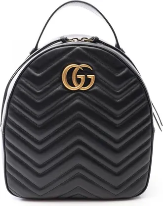 Gucci Black Leather Backpack (Pre-Owned)