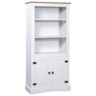Berkfield Home Cupboard Mexican Pine Corona Range White 80x40x170 cm | Size: 80 x 40 x 170 cm