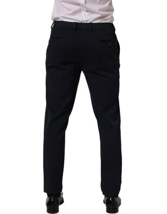 Dolce & Gabbana Tapered-Leg Cotton Trousers - Black