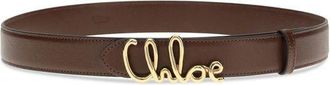Chlo&eacute; Womens Brown Calf Leather Bos Taurus Regular Belt