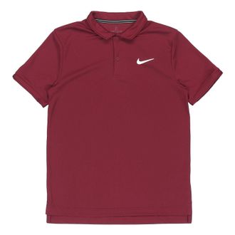 Nike Running Training Sports Quick Dry Breathable Short Sleeve Polo Shirt Red Wine red CW6851-638