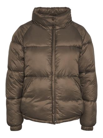 Pieces Womens Pcnaomy High Collar Puffer Jacket Quilted, Morel, M