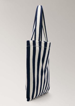 Mango Borsa a tracolla righe blu - Donna - Taglia unica - MANGO