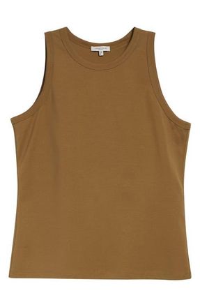 Lafayette 148 New York Racerback Tank in Khaki Green at Nordstrom, Size X-Large