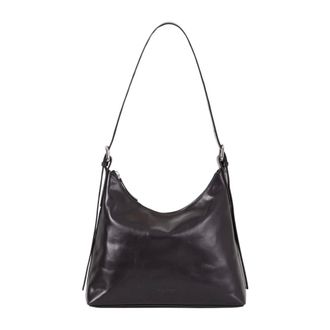 Vagabond Tassen, Dames, Zwart, ONE Size, Katoen, Zwarte A-lijn leren schoudertas