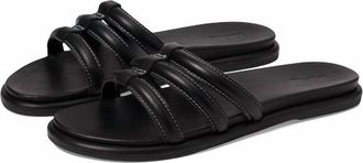 Olukai Womens Tiare Slide Sandals In Black/black