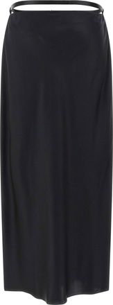 Tom Ford Silk Midi Skirt - Black