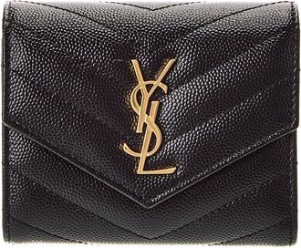 Saint Laurent Cassandre Leather French Wallet