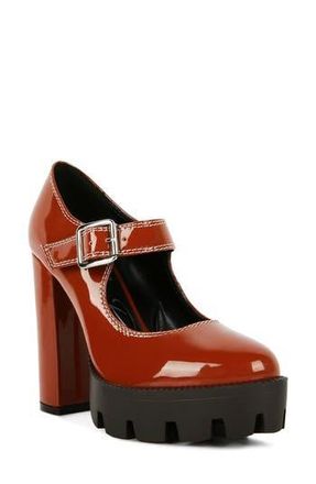 London Rag Millenial Bug Mary Jane Platform Pump in Tan at Nordstrom Rack, Size 7