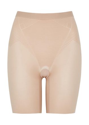 Spanx Thinstincts 2.0 Mid-thigh Shorts - Beige - XS