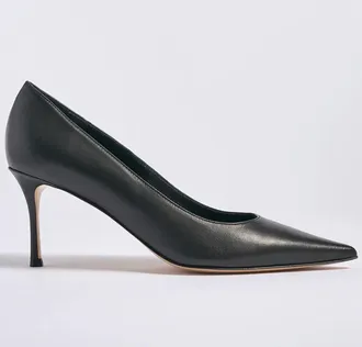 Marion Parke Womens Classic 70 Leather Pump In Black Nappa
