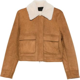 Dondup Shearling Montone Zip - - Jackets - Donna - Marrone - M