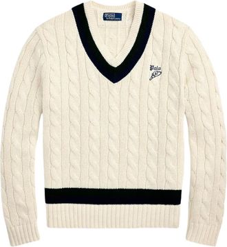 Polo Ralph Lauren Maglione con scollo a V e logo - Toni neutri