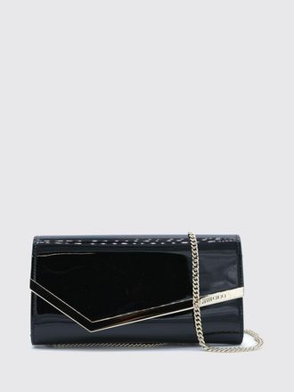 Jimmy Choo London Emmie Patent Leather Mini Handbag with Chain Strap