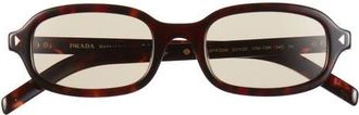 Prada 50mm Small Oval Sunglasses in Light Brown at Nordstrom