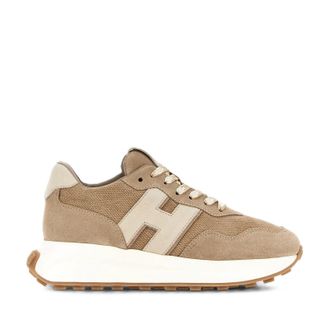 Hogan Suede Mesh Chunky-Sole Sneakers
