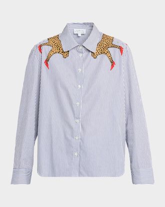 Tanya Taylor Margaux Cheetah Shirt