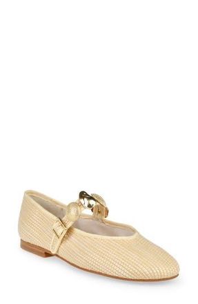 Dolce Vita Relan Mary Jane Ballet Flat in Light Natural Raffia at Nordstrom Rack, Size 10