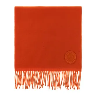 Canada Goose Sciarpa con frange in misto lana e cashmere - - Accessories - unisex - Arancione - ONE SIZE