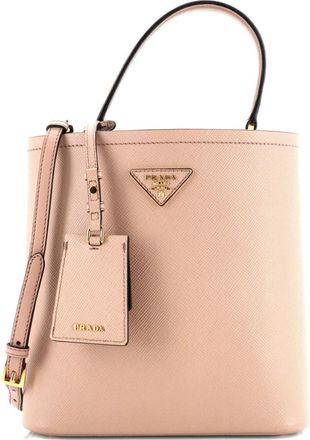 Prada Panier Saffiano Leather Medium bucket bag - Beige