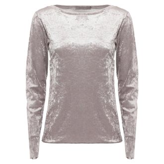 D.exterior Jersey de terciopelo perforado - Tops - Mujer - Marr&oacute;n - L