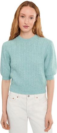 Madewell Charm Stitch Hazel Twinset T-Shirts Womens Sweater Mint Blue 1 : XL (Womens 14-16), Elastane/Polyamide/Viscose