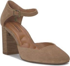 Lucky Brand Kanira Ankle Strap Pump in Porcini Suede at Nordstrom Rack, Size 9.5