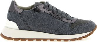 Brunello Cucinelli Runners Precious Toe Sneakers Grigio-Donna