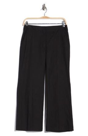 Theory Terena Stretch Cotton Pants in Black at Nordstrom Rack, Size 14