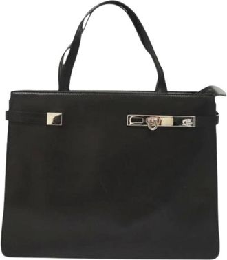 Ferragamo Pre-owned Handbags, female, Black, Size: ONE SIZE Pre-owned Leather Handbag