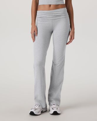Vuori Clothing Halo Foldover Pants | Pale Grey Heather | Medium