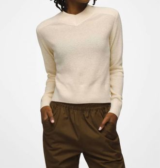 Prana Milani V-Neck Sweater In Sweet Cream