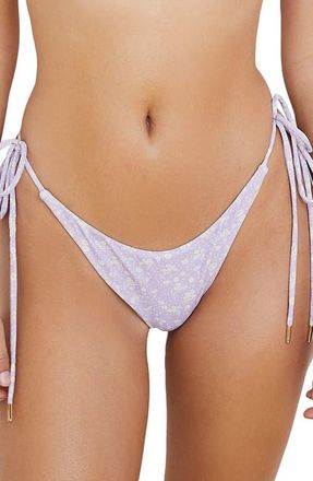 House of CB Lira Tie Side Bikini Bottoms in Lilac at Nordstrom, Size X-Large